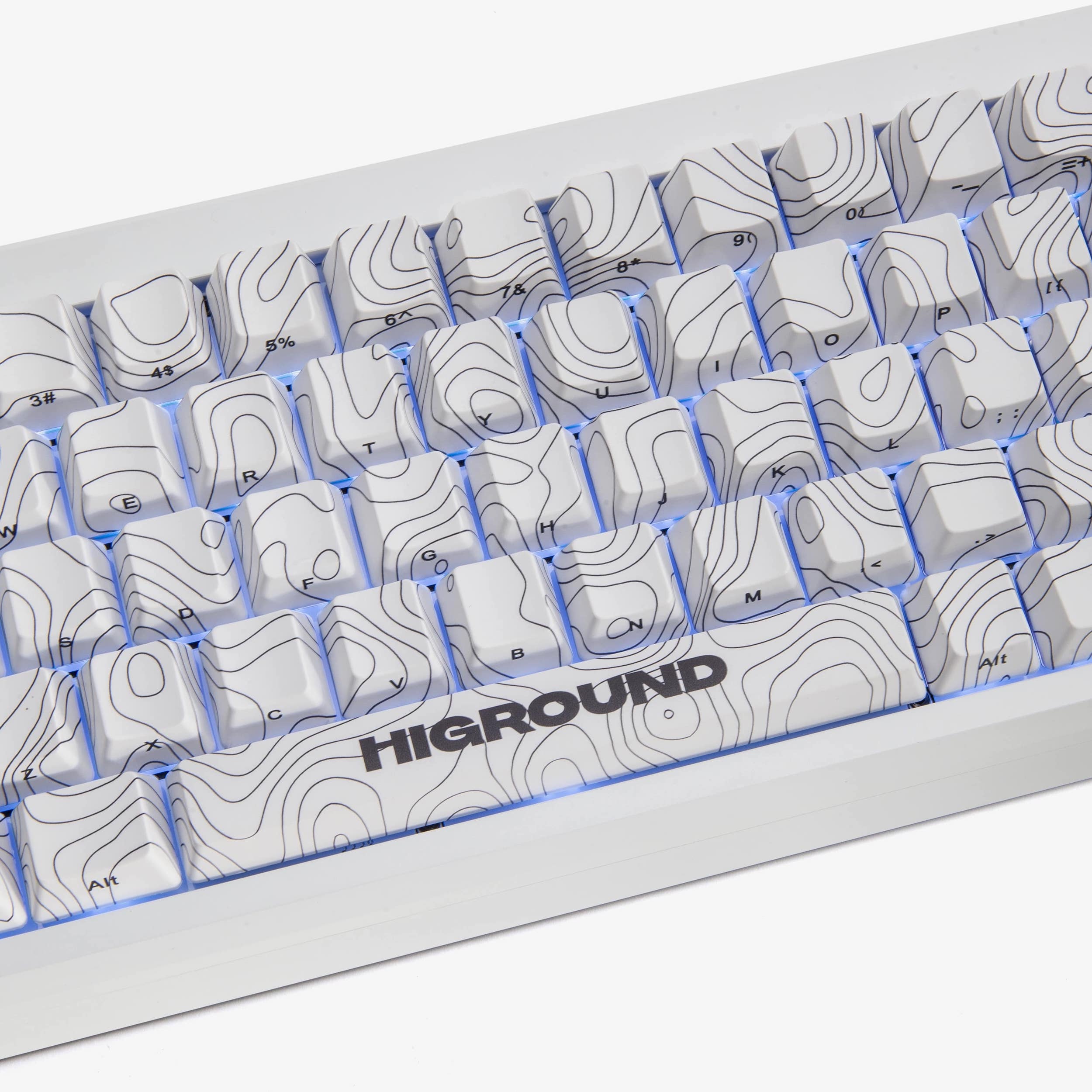 Higround Summit 2.0 65% Mechanical Gaming Keyboard - Snowstone White | Compact Wired RGB Backlit Keyboard for PC/Mac Gamers & Programmers | Perfect for Esports, Coding & Office Work