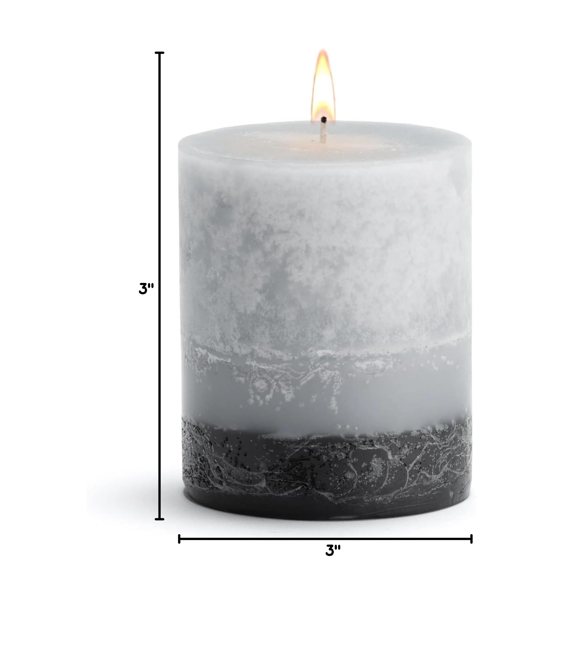 Premium L'Homme Scented Pillar Candles Set - 6 Pack (6x24 Inches) for Home Decor, Wedding Centerpieces & Romantic Ambiance