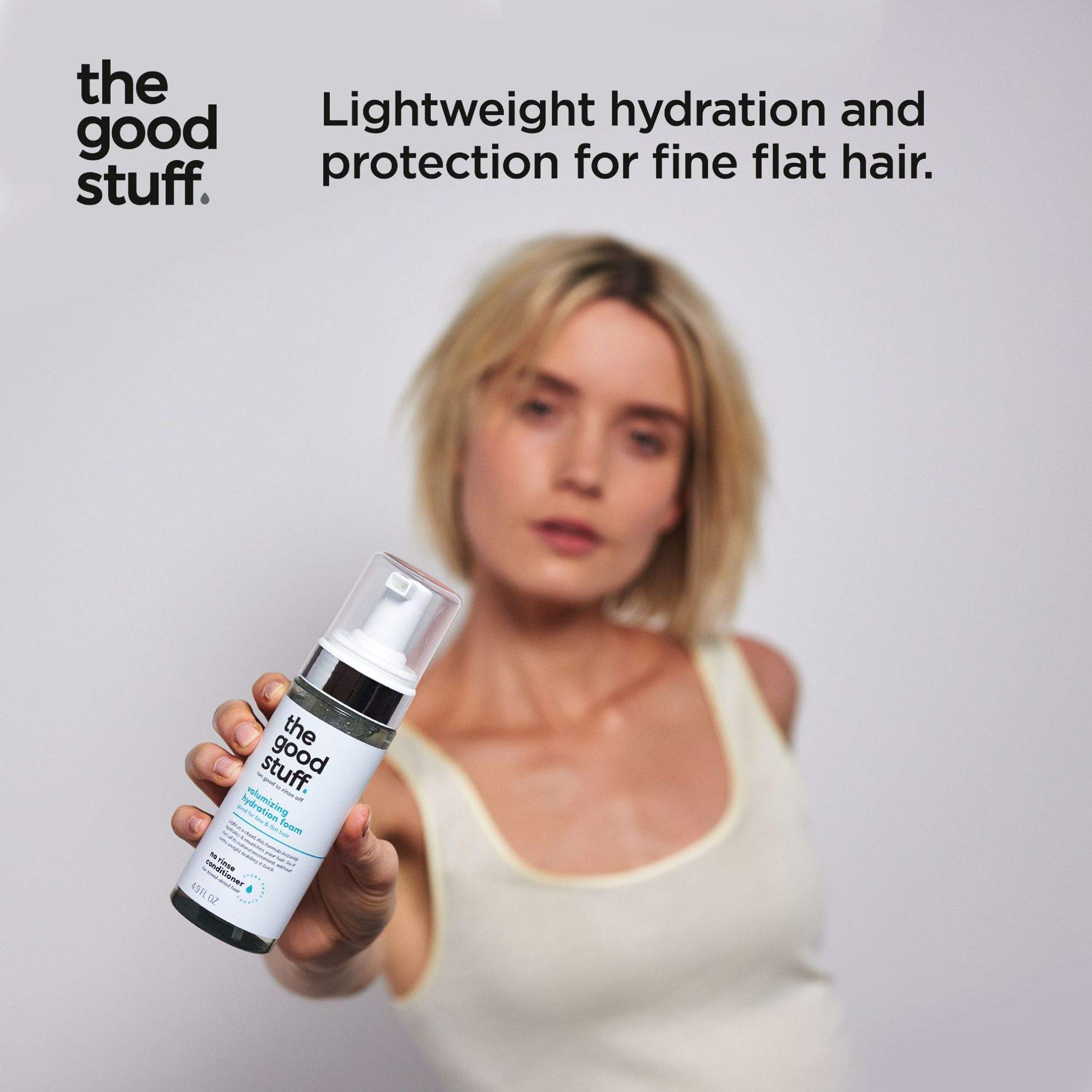 The Good Stuff Volumizing Hydration Foam Conditioner for Fine Hair - 4.9 oz | Lightweight Moisturizing & Thickening Hair Care | Perfect for Daily Use & Styling