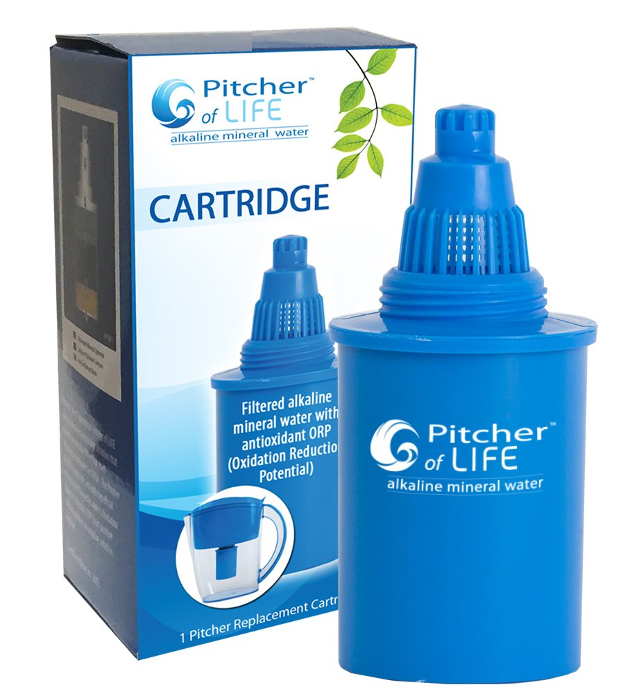 Pitcher of Life Alkaline Water Pitcher (2nd Generation) Replacement Filter - BPA Free Water Filter Cartridge for Clean, Healthy Drinking Water - Perfect for Home, Office & Travel Use