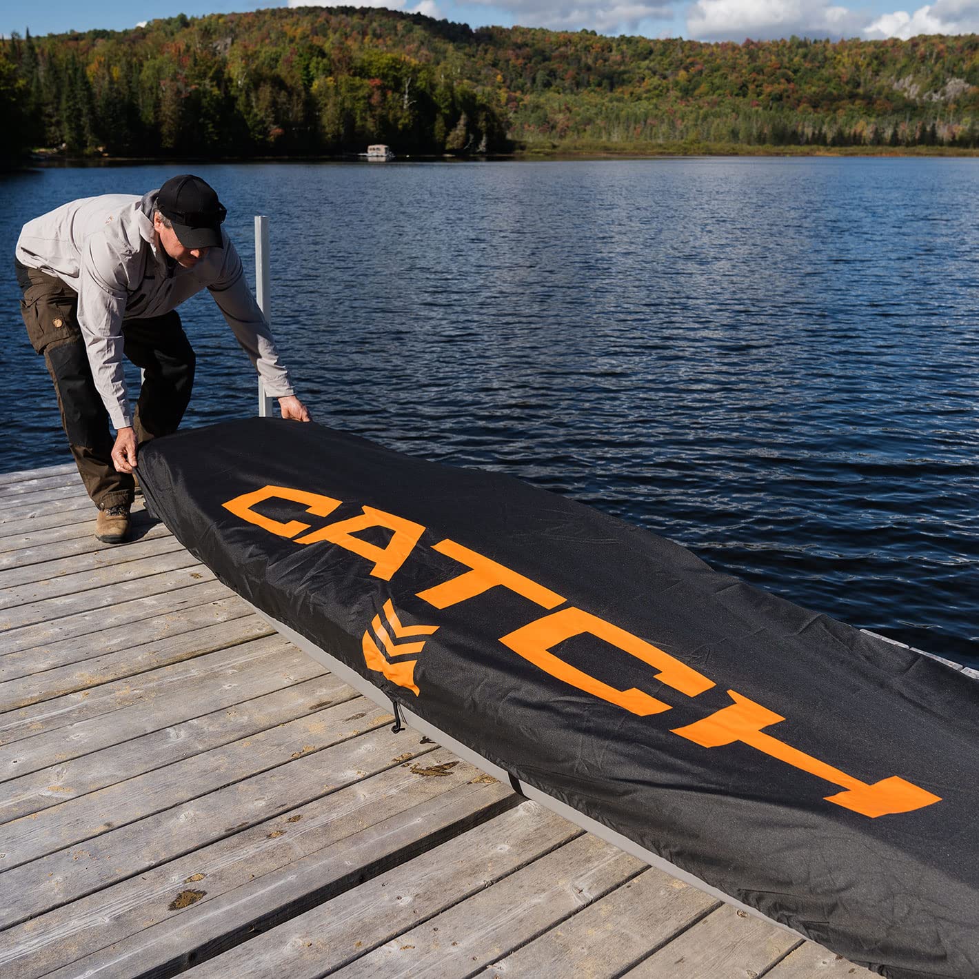 Pelican Heavy Duty Kayak Storage Cover - Water-Repellent & UV Protection Dust Cover for 12'-13' Kayaks (Grey) - Perfect for Outdoor Storage, Travel & Boat Protection