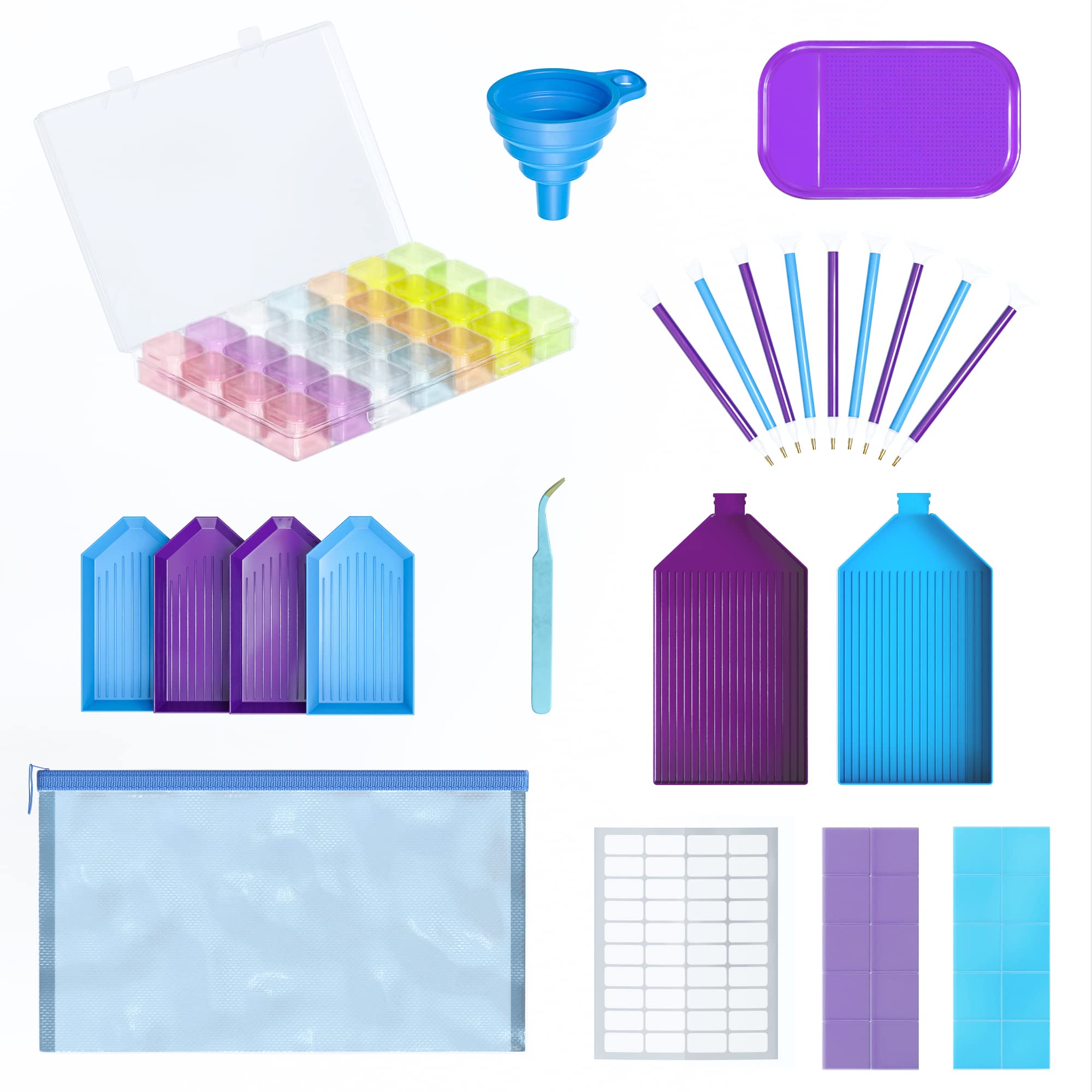 41 Pcs Diamond Painting Kit for Adults - DIY Art Supplies with Storage Box & Wax - Diamond Dots Accessories for Home Decor, Gifts & Relaxation Therapy