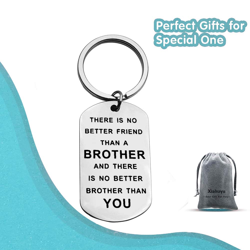 Xiahuyu Brother Keychain - Inspirational Graduation & Birthday Gift for Brother - Perfect for Christmas, Graduation, Birthday & Special Occasions