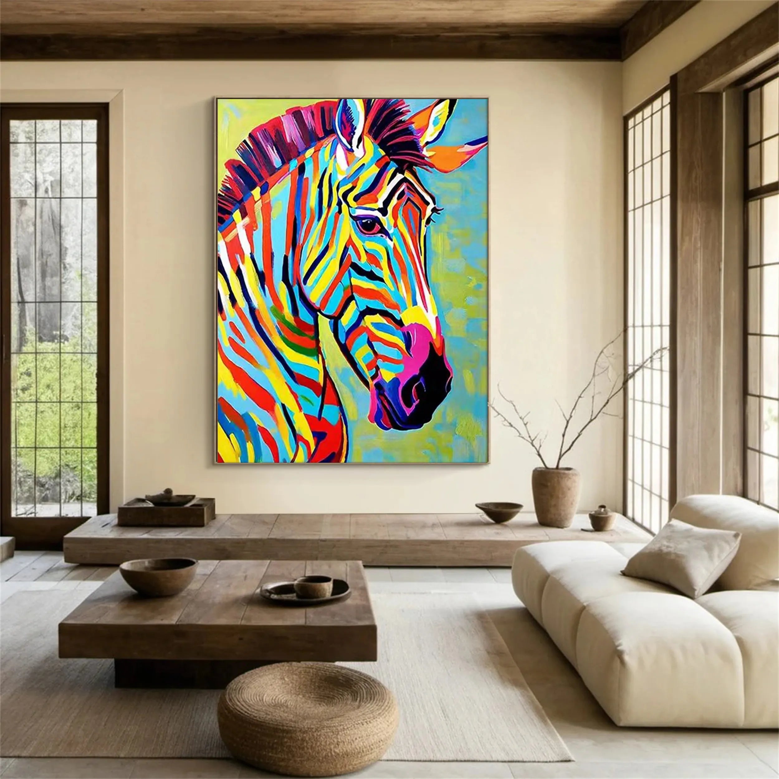 Animal Art Painting #AP021 - Handmade Canvas Wall Decor for Living Room, Bedroom & Office | Wildlife & Nature Inspired Artwork