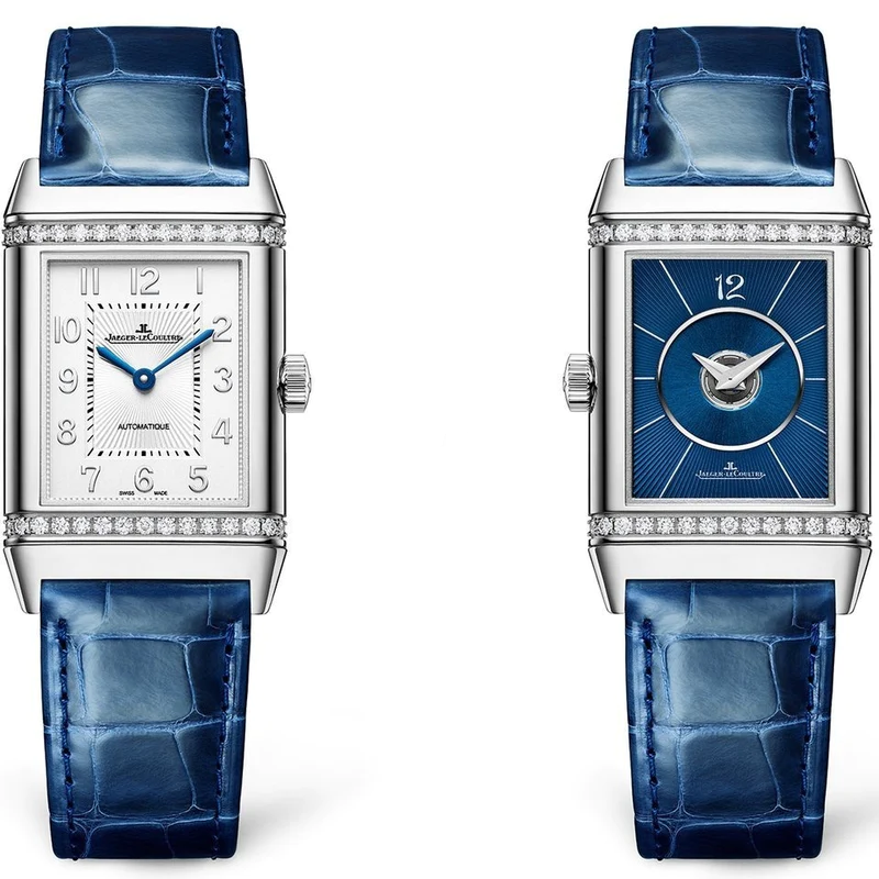 Jaeger-LeCoultre Reverso Classic Duetto Ladies Watch - Stainless Steel & Diamonds - Luxury Women's Timepiece for Business, Gala & Special Occasions