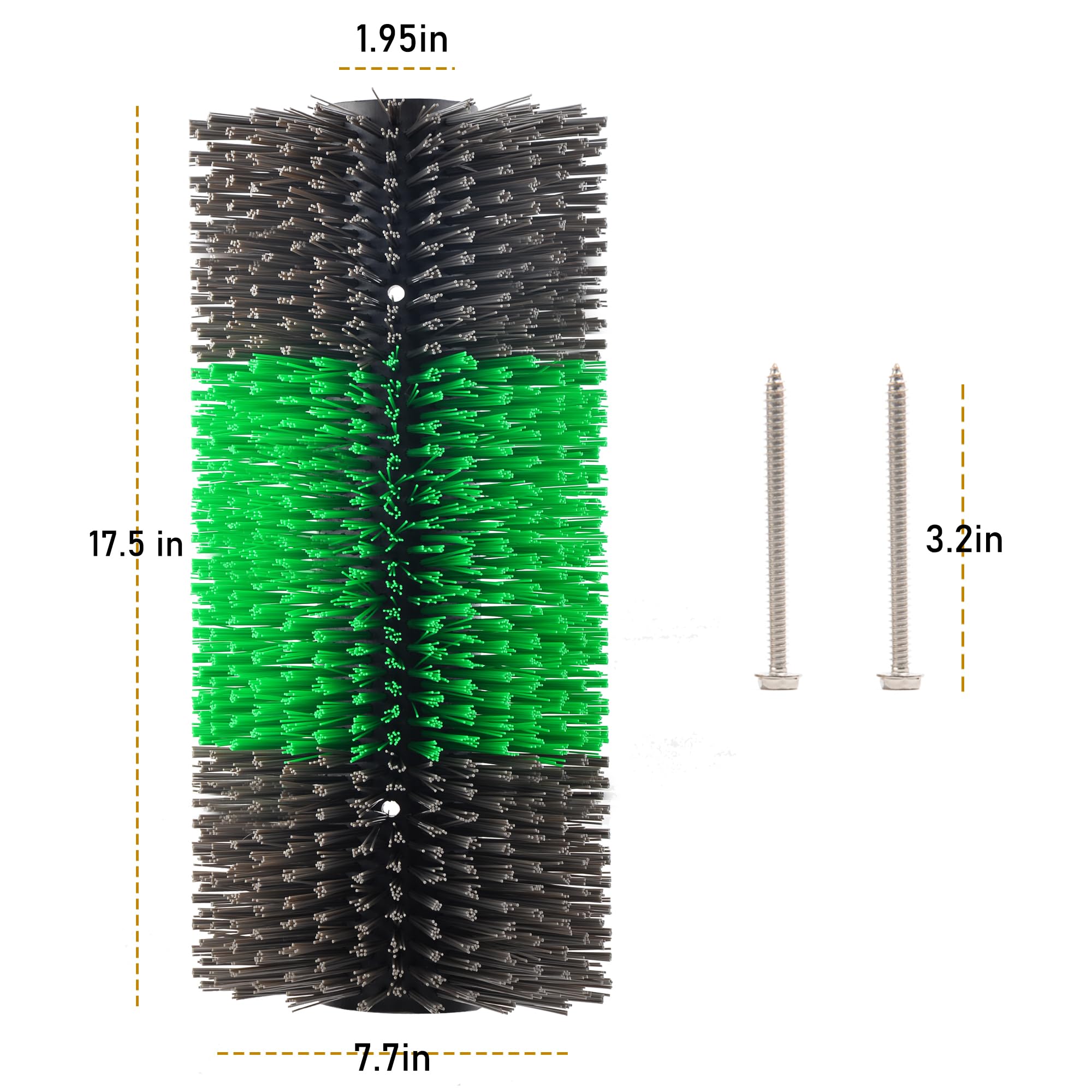 2PCS Livestock Scratch Brushes for Horses, Cattle, Pigs & Sheep - Anti-Itch Grooming Tool for Animal Comfort - Relieve Back Itching & Skin Irritation - Durable Green Farm Brush for Daily Use in Barns & Pastures