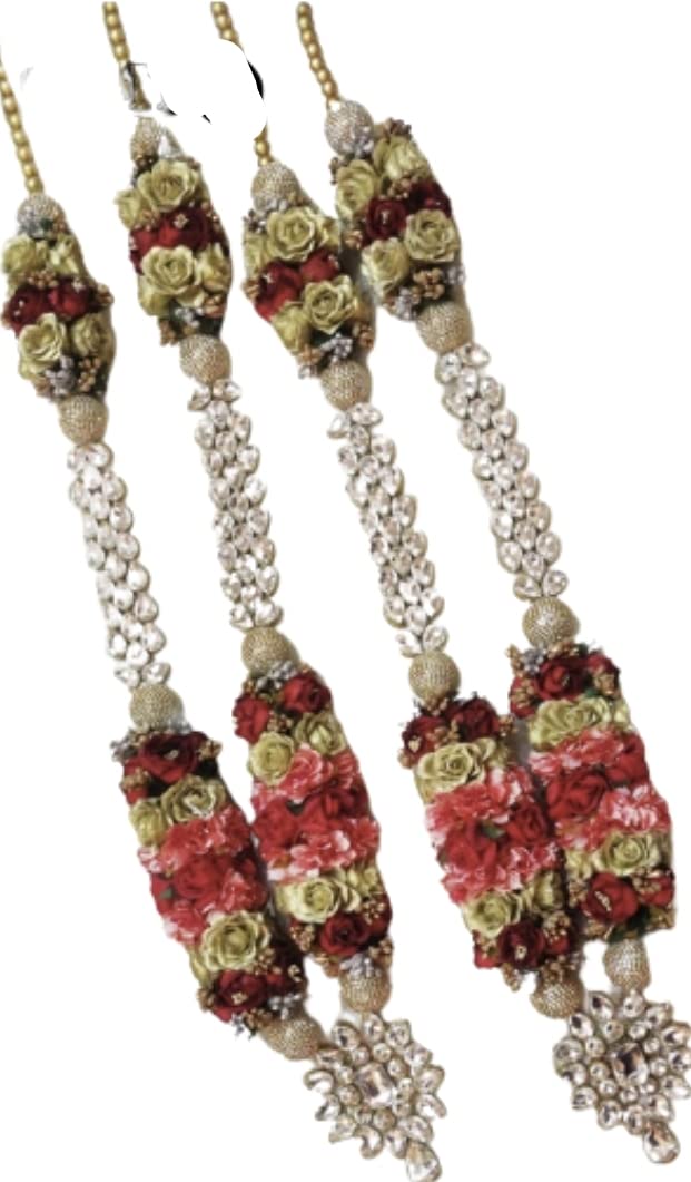 Beautiful Set of 2 Artificial Flower Garlands - 24-26 Inch Floral Decor for Weddings, Home Decor & Party Decorations