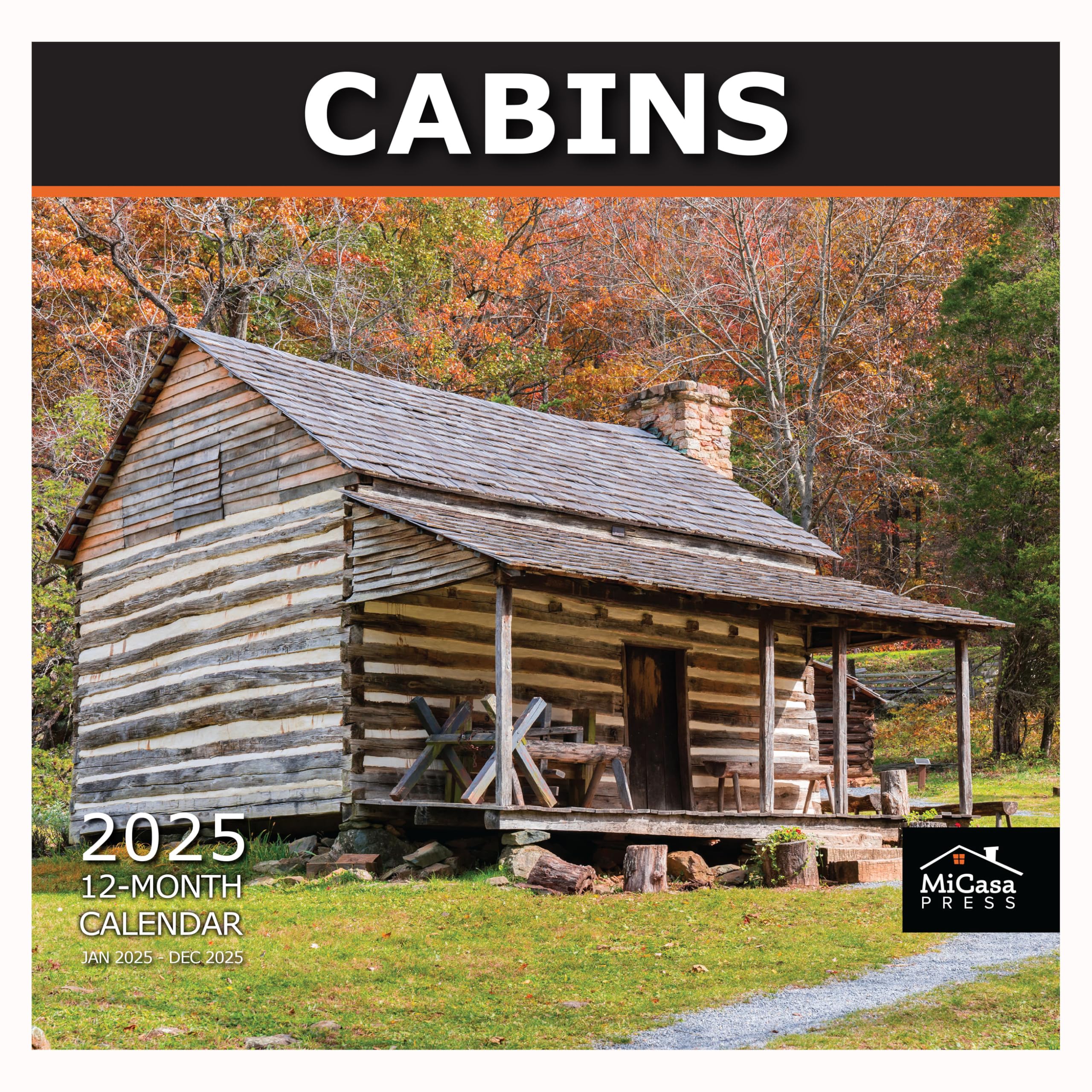 MICASA Cabins 2025 Wall Calendar - 12 Month Nature Scenes (12