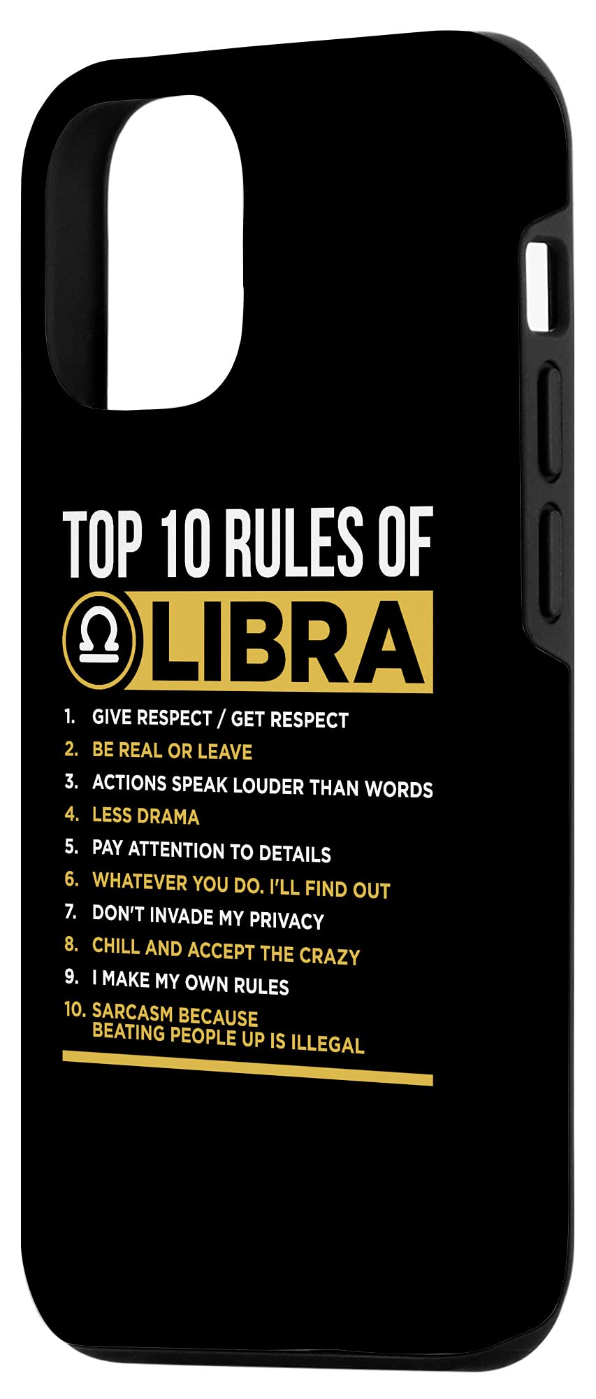 iPhone 12/12 Pro Funny Zodiac Horoscope Case - Libra Facts & Traits - Durable Protective Cover for Daily Use, Work & Travel