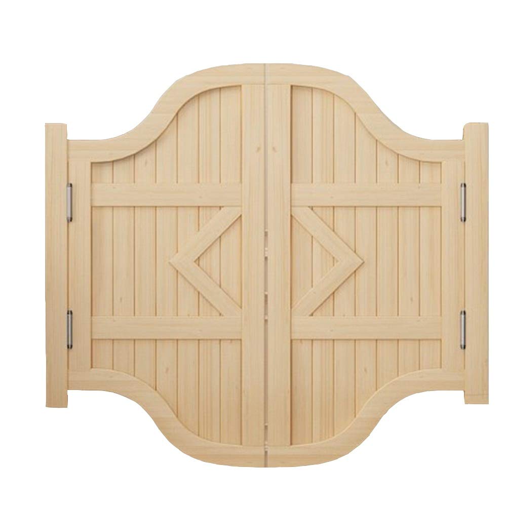 Solid Wood Swinging Cafe Doors - Customizable Half Door for Kitchen, Bar, Bathroom & Fence (20 Sizes, Beige 80x60cm) - Perfect for Restaurants, Coffee Shops & Home Dividers