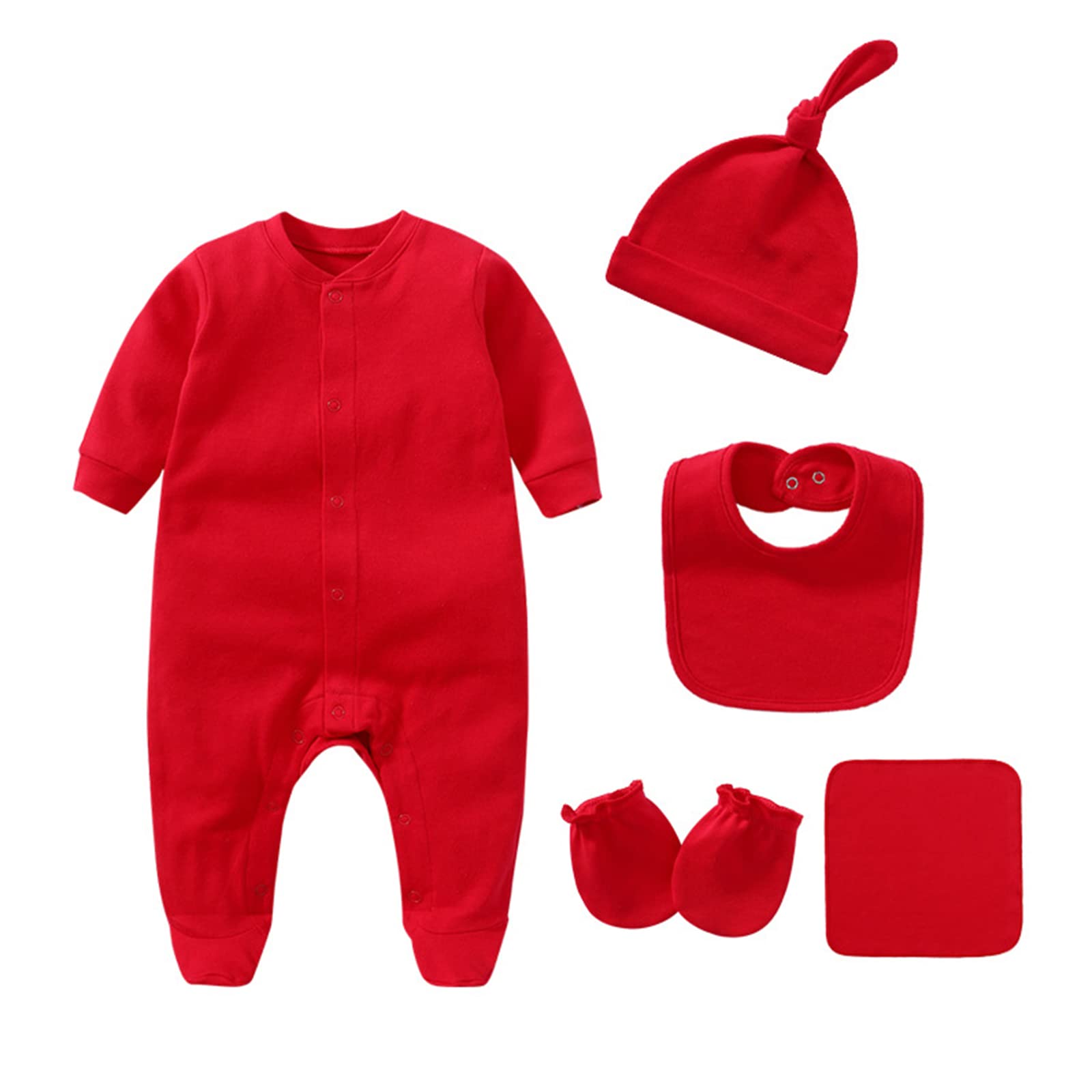 Soft Unisex Baby Cotton Layette Set - Newborn Essentials Gift for Boys & Girls 0-12 Months | Perfect for Shower Gifts, Hospital Visits & First Outfits