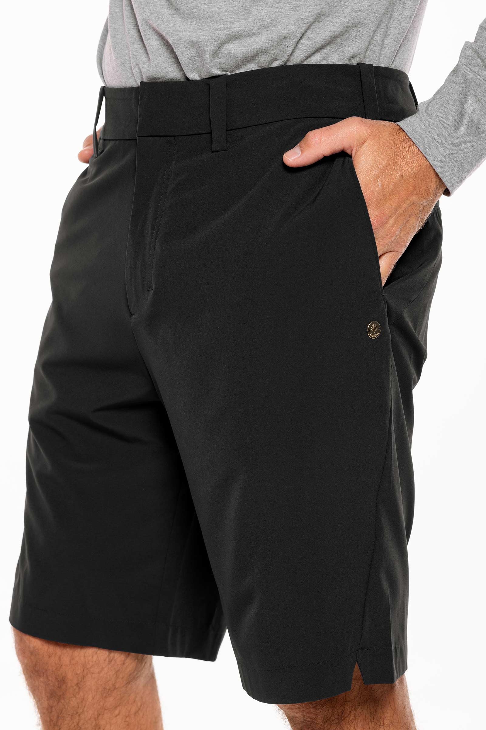 Coolibar UPF 50+ Men's Sun Protective Trek Hybrid Shorts - Lightweight Quick-Dry Hiking & Outdoor Adventure Shorts for Men