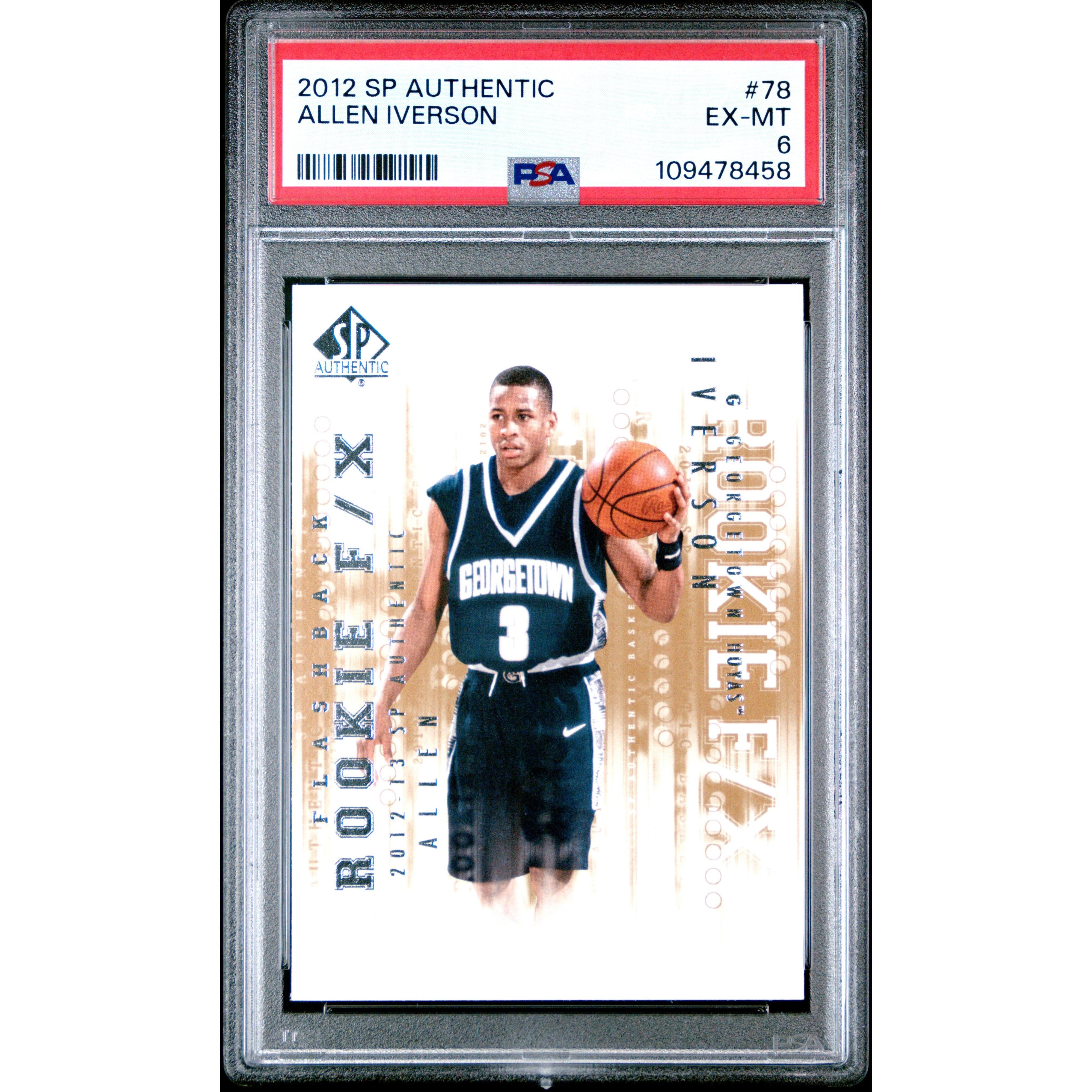 Authentic Allen Iverson 2001 SP Authentic #78 Basketball Card PSA 6 - Perfect for Collectors, Sports Memorabilia Fans, and NBA Enthusiasts