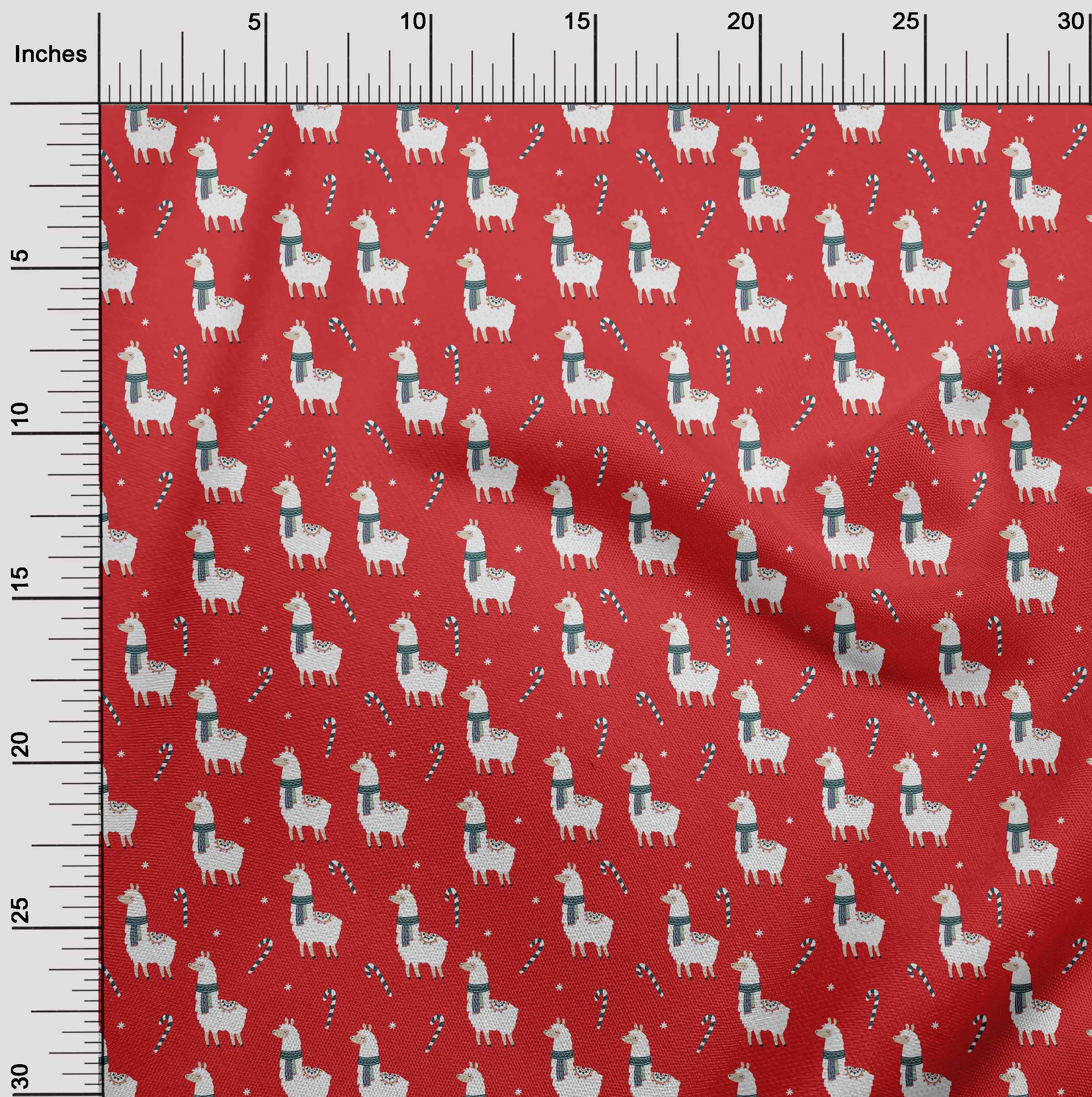 oneOone Silk Tabby Candy Red Fabric - 42 Inch Wide Printed Cotton for DIY Sheep & Candy Stick Cartoon Crafts, Home Decor, Quilting, Sewing Projects | Perfect for Costume Making, Scrapbooking, and Gift Wrapping