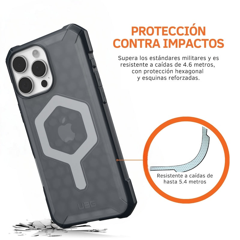UAG Essential Armor Case for iPhone 16 Pro Max - Military-Grade Drop Protection, Scratch Resistant Cover (Gray) | Perfect for Outdoor Adventures, Work & Daily Use