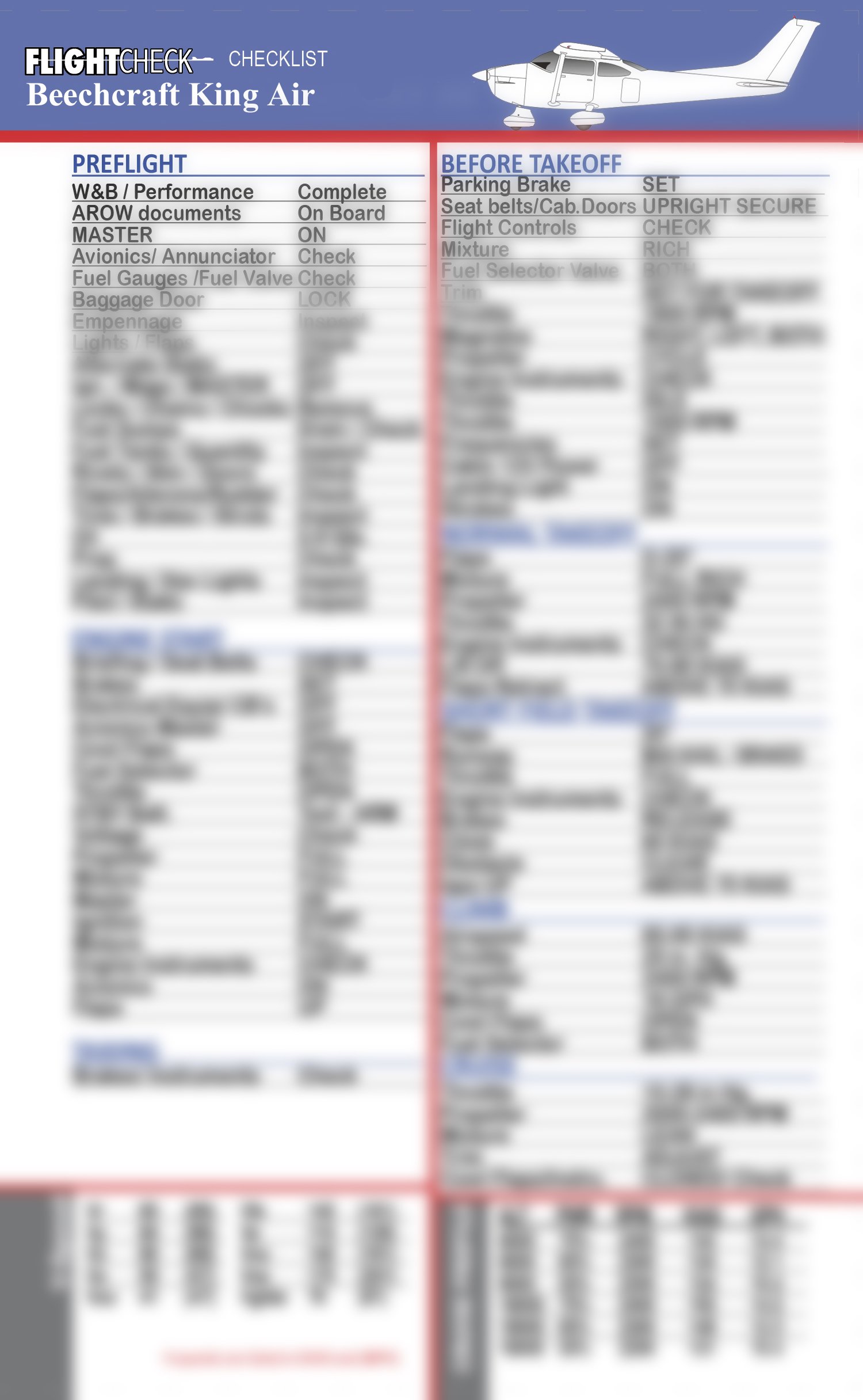 FlightCheck Checklist for Beechcraft King Air 200 - Pre-Flight Inspection Guide | Aviation Safety & Pilot Essentials | Perfect for Flight Training & Aircraft Maintenance