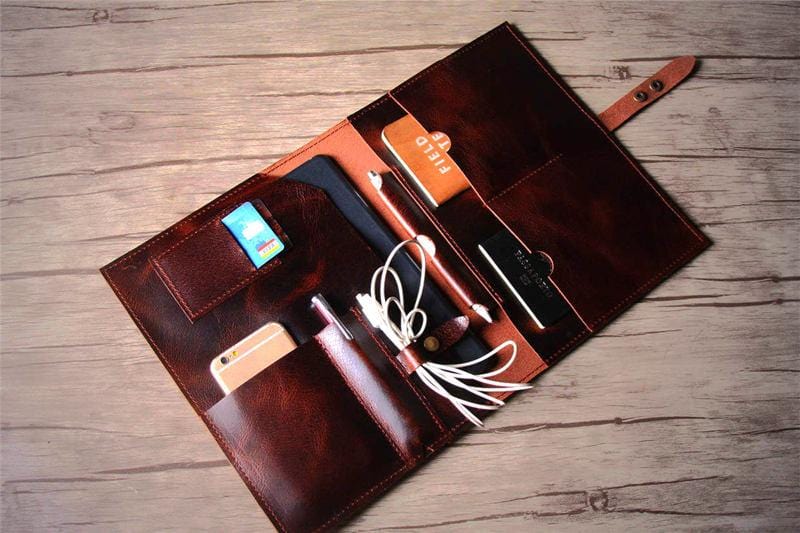 Premium A4 Leather Business Portfolio - Personalized Writing Folder for Professionals, Office Meetings & Corporate Gifting