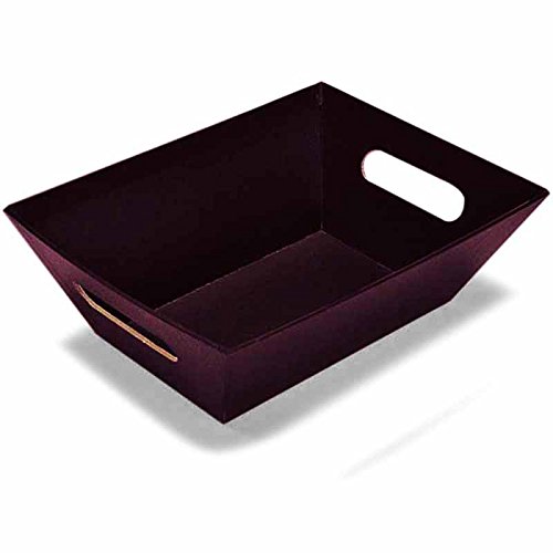 50-Pack Black Heavy Corrugated Cardboard Basket Trays - 15-3/8