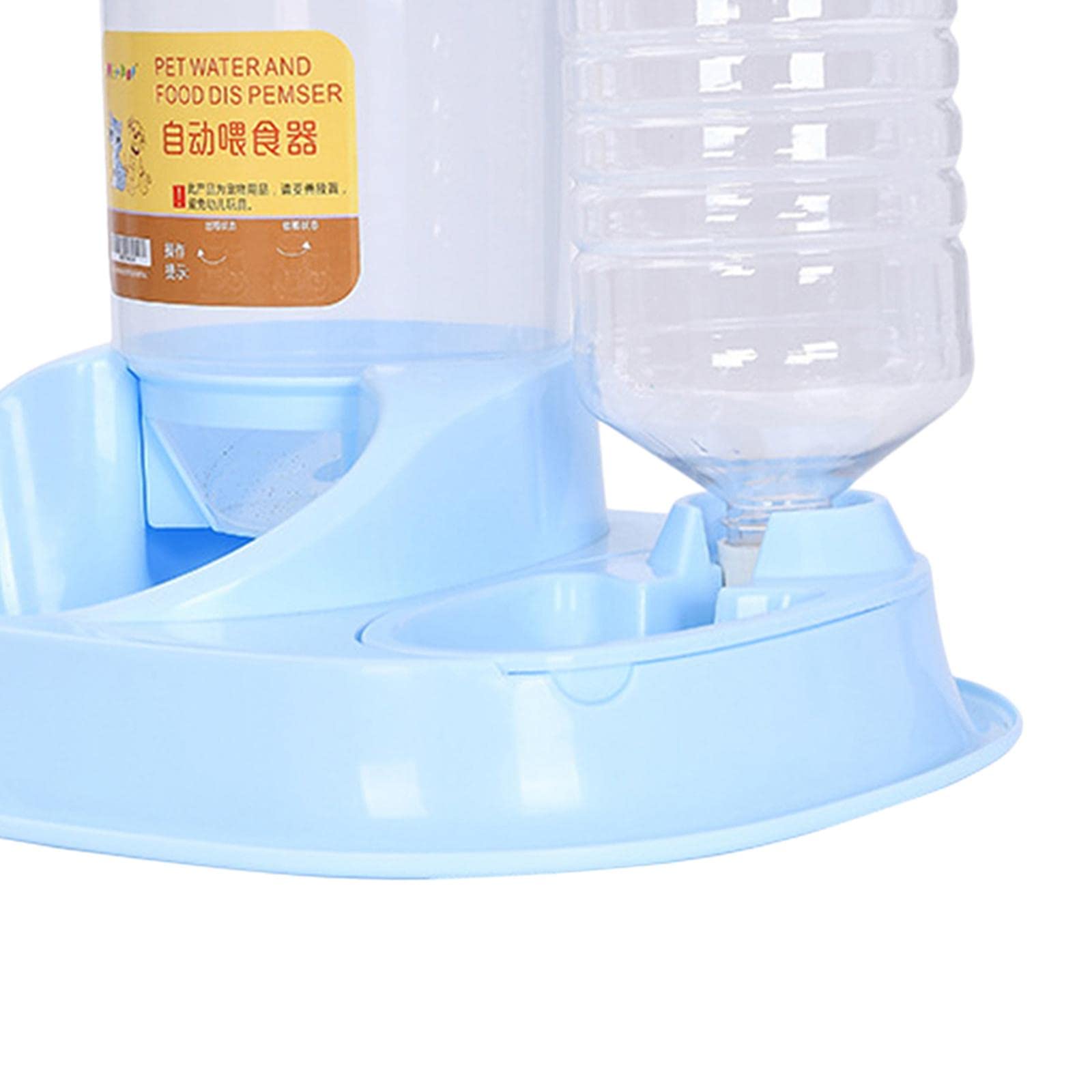 UJEAVETTE® 自动宠物饮水机喂食器 - 猫狗通用智能喂水喂食一体机，蓝色，适合家庭、办公室、旅行使用