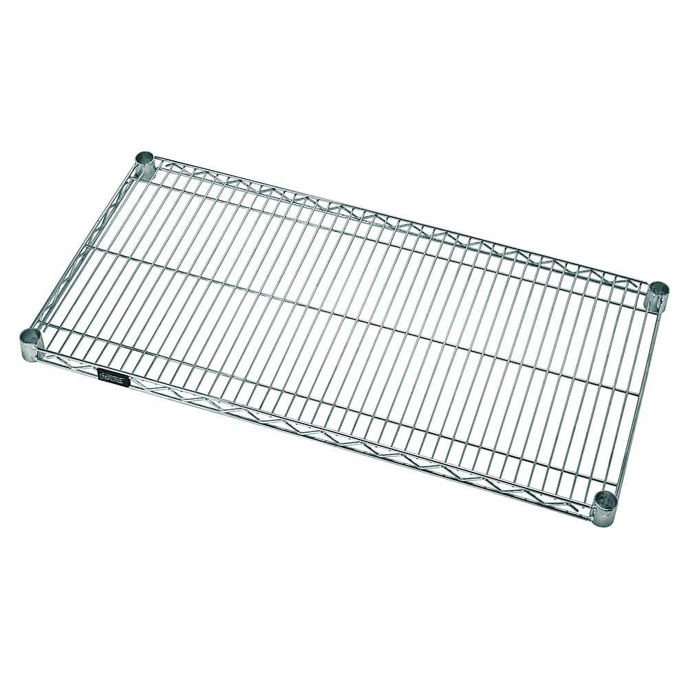 Quantum Storage Systems 1836S Extra Wire Shelf for 18-Inch Deep Wire Shelving Unit - Stainless Steel Finish, 800 lb Load Capacity, 12-Inch H x 36-Inch W x 18-Inch D - Perfect for Garage Storage, Pantry Organization & Commercial Shelving Solutions
