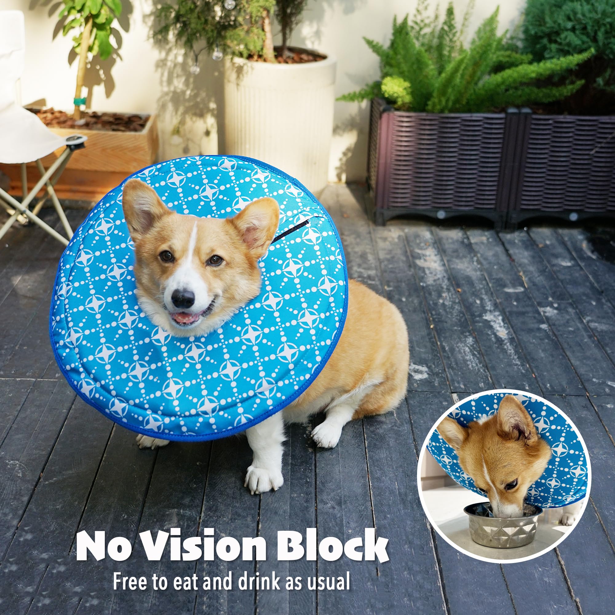 PETKARAY Soft Dog Cone Collar - Comfortable Recovery Donut Collar for Small Medium Large Dogs After Surgery (Size M) | Post-Surgery Protection for Wound Healing & Licking Prevention | Perfect for Home Recovery & Vet Visits