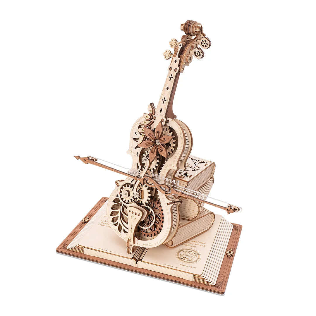 Magic Cello Mechanical Music Box - Creative 3D Wooden Puzzle for Adults & Teens | Perfect Gift for Music Lovers, Home Decor & Stress Relief