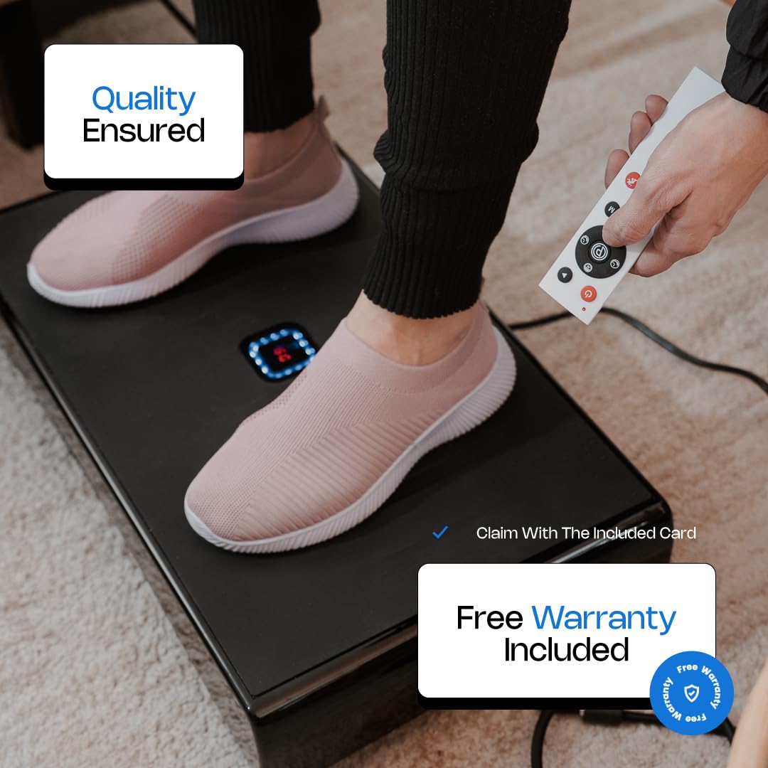 Kryn Vibration Plate Exercise Machine - Whole Body Workout Platform for Weight Loss & Home Fitness | Perfect for Home Gym, Physical Therapy & Muscle Recovery