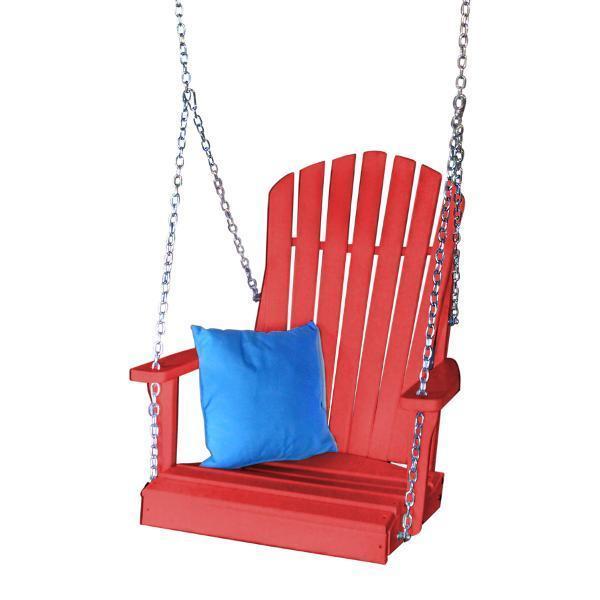 Premium A&L Furniture Poly Adirondack Chair Swing - Durable Outdoor Patio Furniture for Garden, Deck, Poolside - Weather-Resistant & Comfortable Hanging Chair for Relaxation