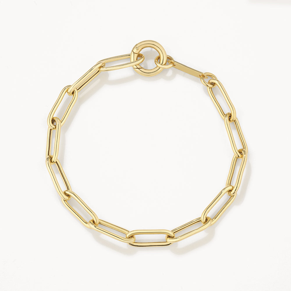 Gold Boyfriend Paperclip Chain Bracelet for Women - Trendy Minimalist Jewelry Gift for Her, Perfect for Date Night & Everyday Wear