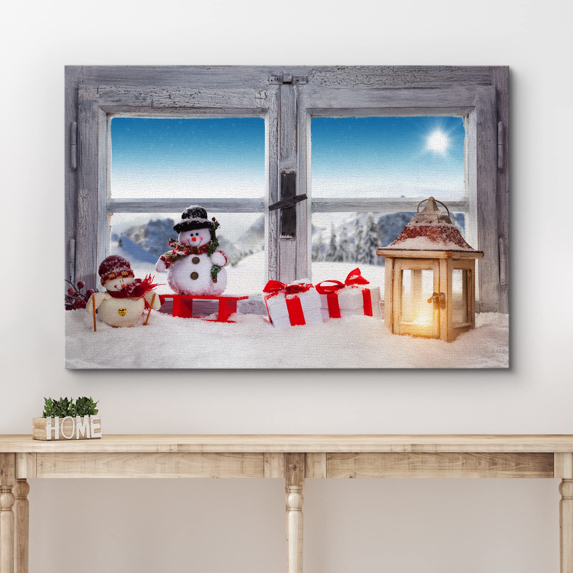 Wall26 Merry Christmas Canvas Wall Art - 32x48 Inch Framed Holiday Paintings for Home Decor, Bedroom & Living Room | Perfect for Seasonal Decorations, Gifts & Festive Atmosphere