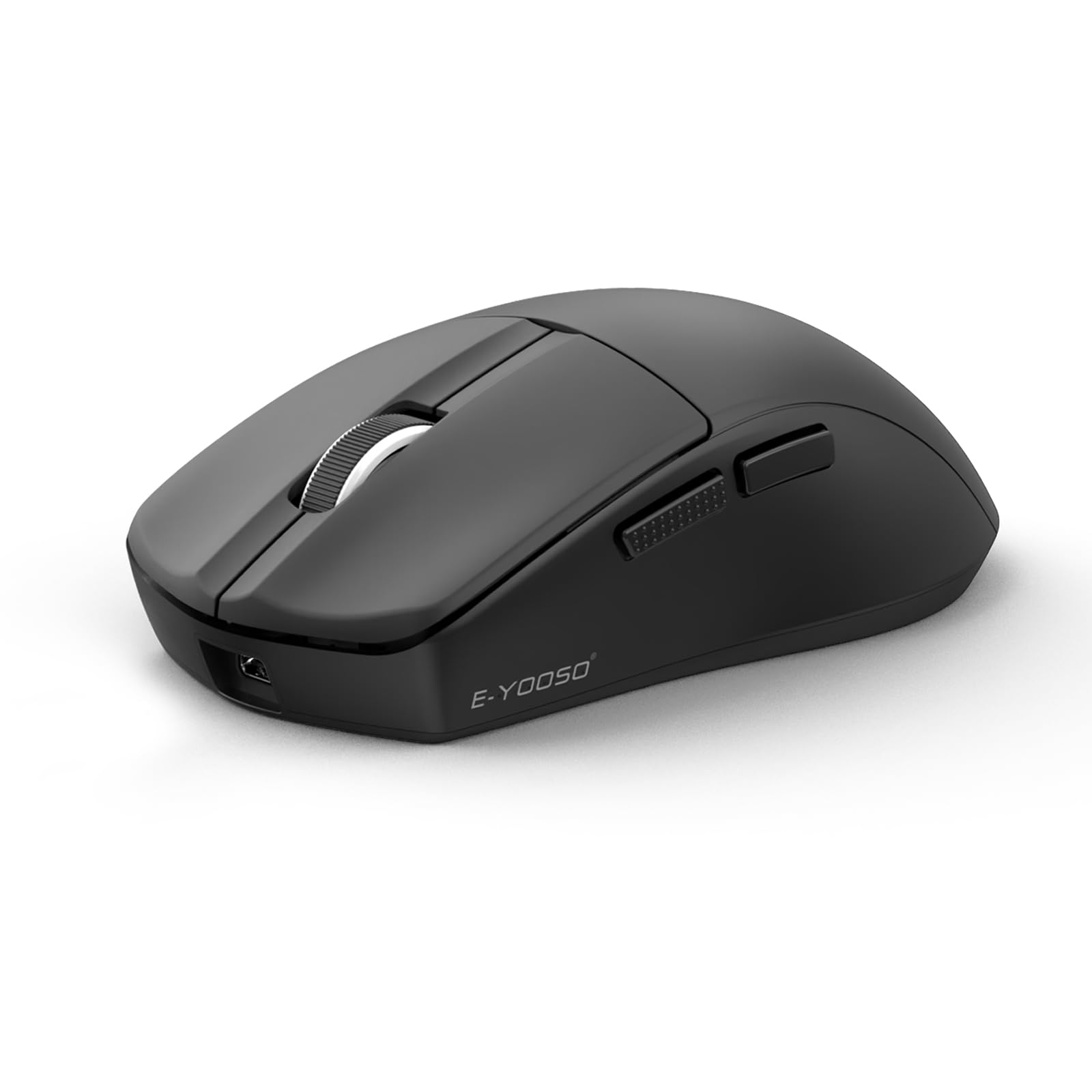 E-YOOSO Ultra Lightweight Wireless Gaming Mouse - 49G Ergonomic Esports Mouse with 26K DPI, PAW3395 Sensor, 1K Polling Rate, 5 Programmable Buttons - Tri-Mode (Wired/2.4GHz/Bluetooth) for PC, Laptop, Mac - Perfect for FPS, MOBA & Office Work (Black)