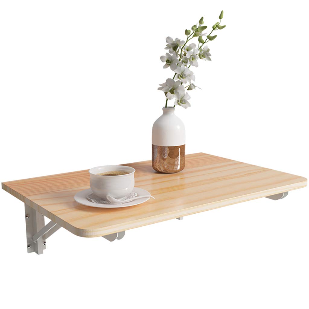 Foldable Wall Mounted Workbench - Solid Wood Drop Leaf Table for Dining, Bar, Study & Kitchen | Space-Saving Collapsible Butcher Block Desk for Small Spaces & Home Offices