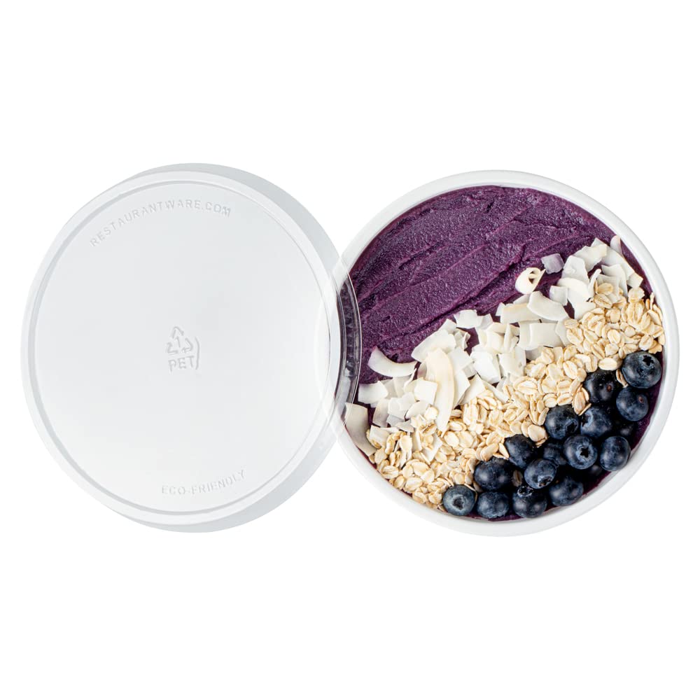 21oz Recyclable White Plastic Salad Bowls - 200 Pack Disposable Restaurantware for Pasta, Salads & Takeout | BPA-Free Food Containers for Catering, Parties & Meal Prep (Lids Sold Separately)