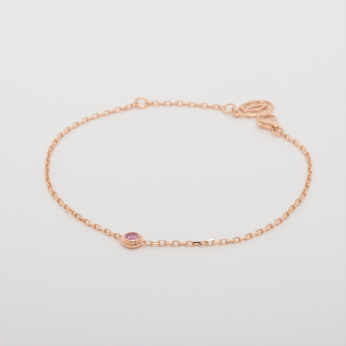 Cartier Women's Pink Sapphire Pink Gold Bracelet Watch - Luxury Diamond Accent Timepiece for Elegant Occasions & Special Events