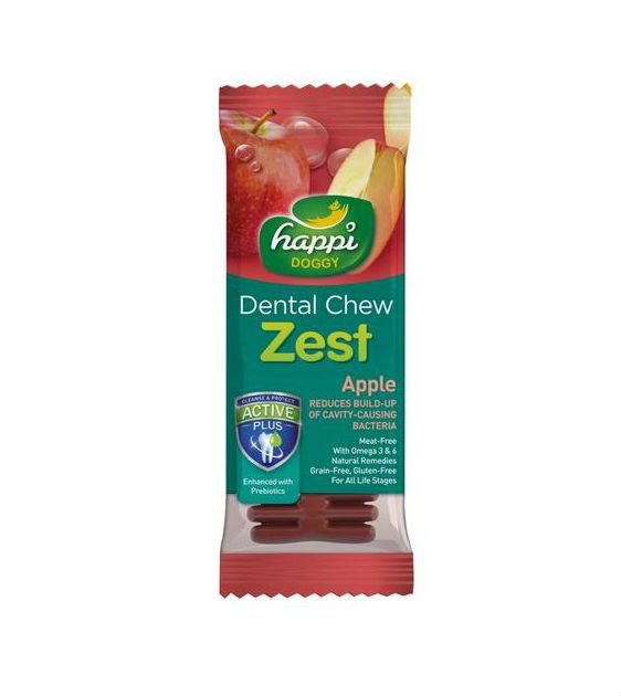 Happi Skippi (Happi Doggy) ZEST Dental Dog Chews - Apple Flavor for Small & Medium Dogs | Tartar Control & Fresh Breath | Perfect for Daily Oral Care & Playtime