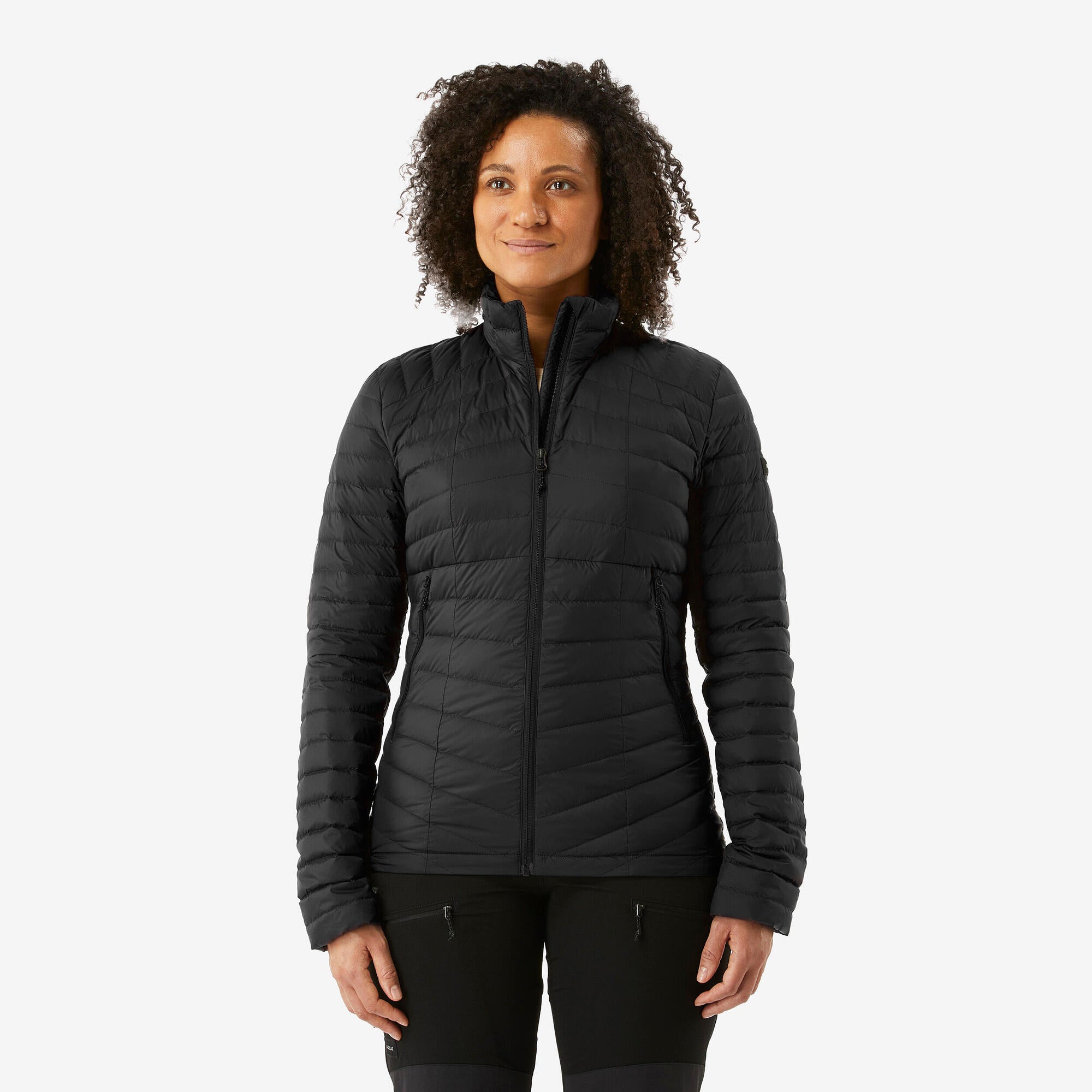 Forclaz Women's MT100 Down Jacket - Lightweight Waterproof Hiking & Backpacking Coat for Cold Weather (23°F) - Perfect for Mountain Climbing, Camping & Winter Outdoor Adventures