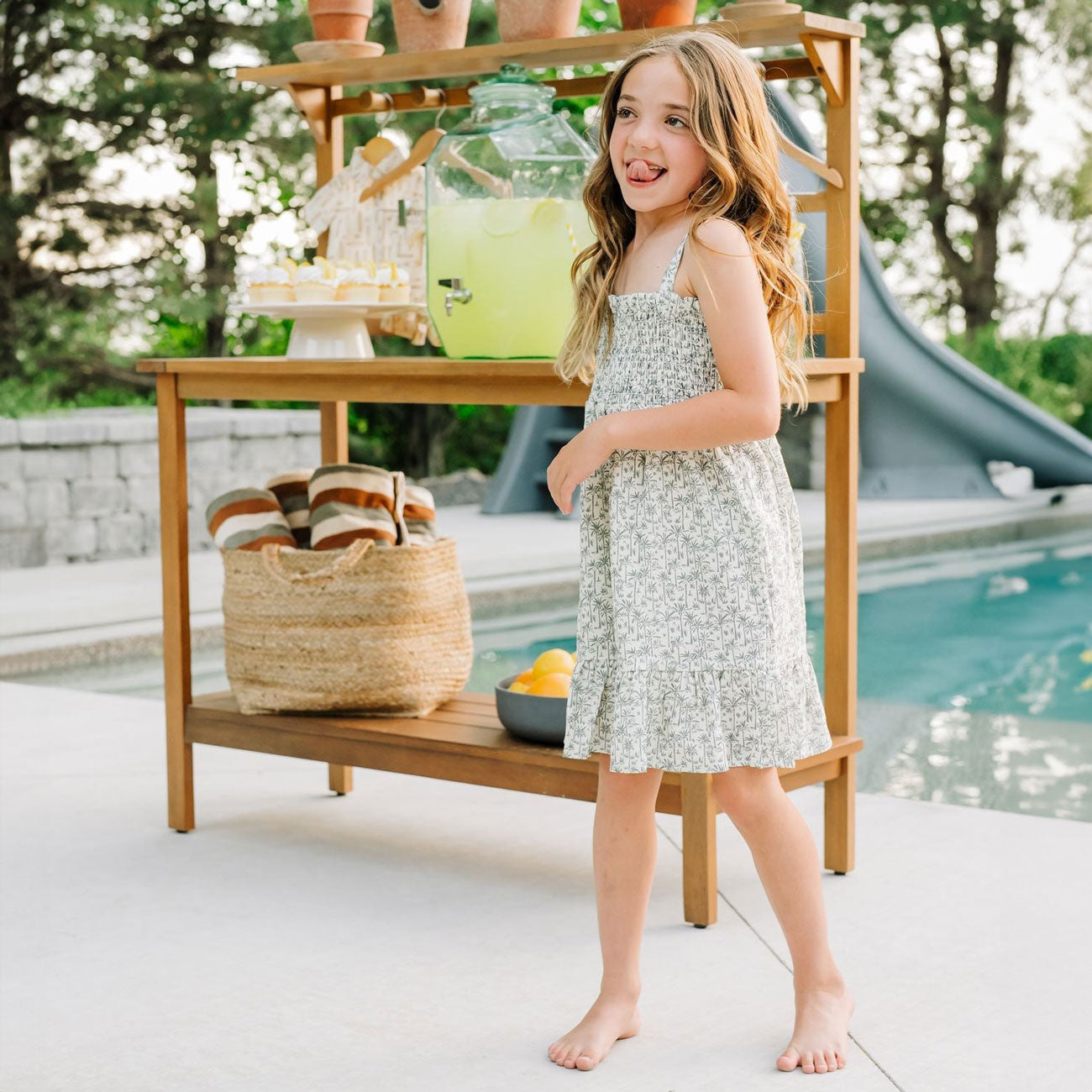 Stylish Linen Dress with Palm Tree Print - Perfect for Beach Vacations, Summer Outings & Boho Fashion
