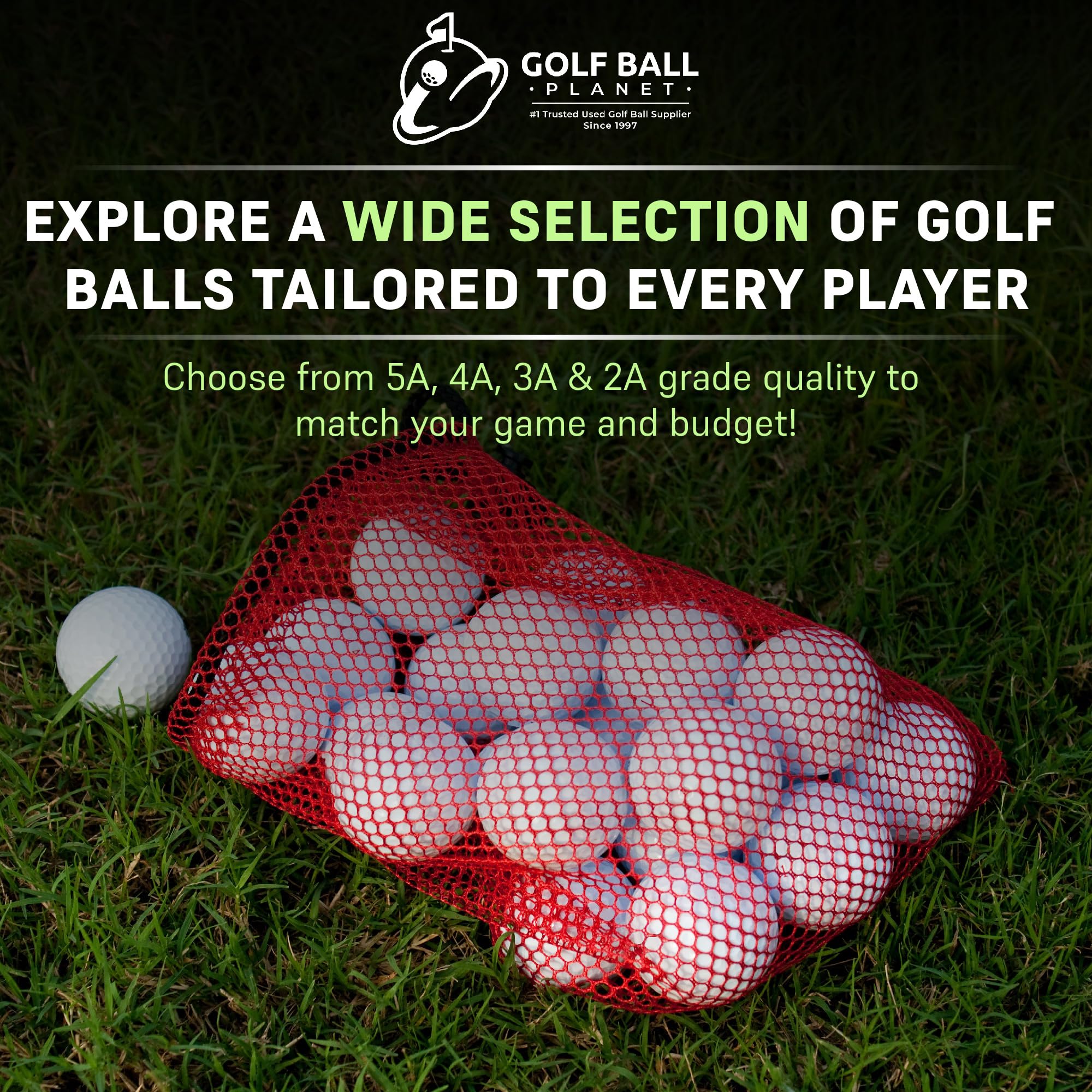 Kirkland Signature 5A Mint Used Golf Balls - Premium Recycled Golf Balls for Practice & Play - Perfect for Driving Range, Course Training & Casual Golfing