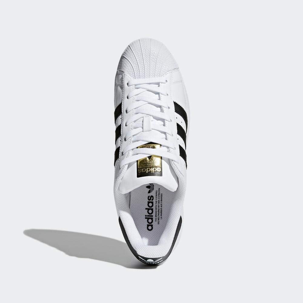 Adidas Superstar Unisex Sneakers - White/Black Basketball Shoes for Men & Women - Size 10.5 UK (45 1/3 EU) - Perfect for Casual Wear, Street Fashion & Sports Activities