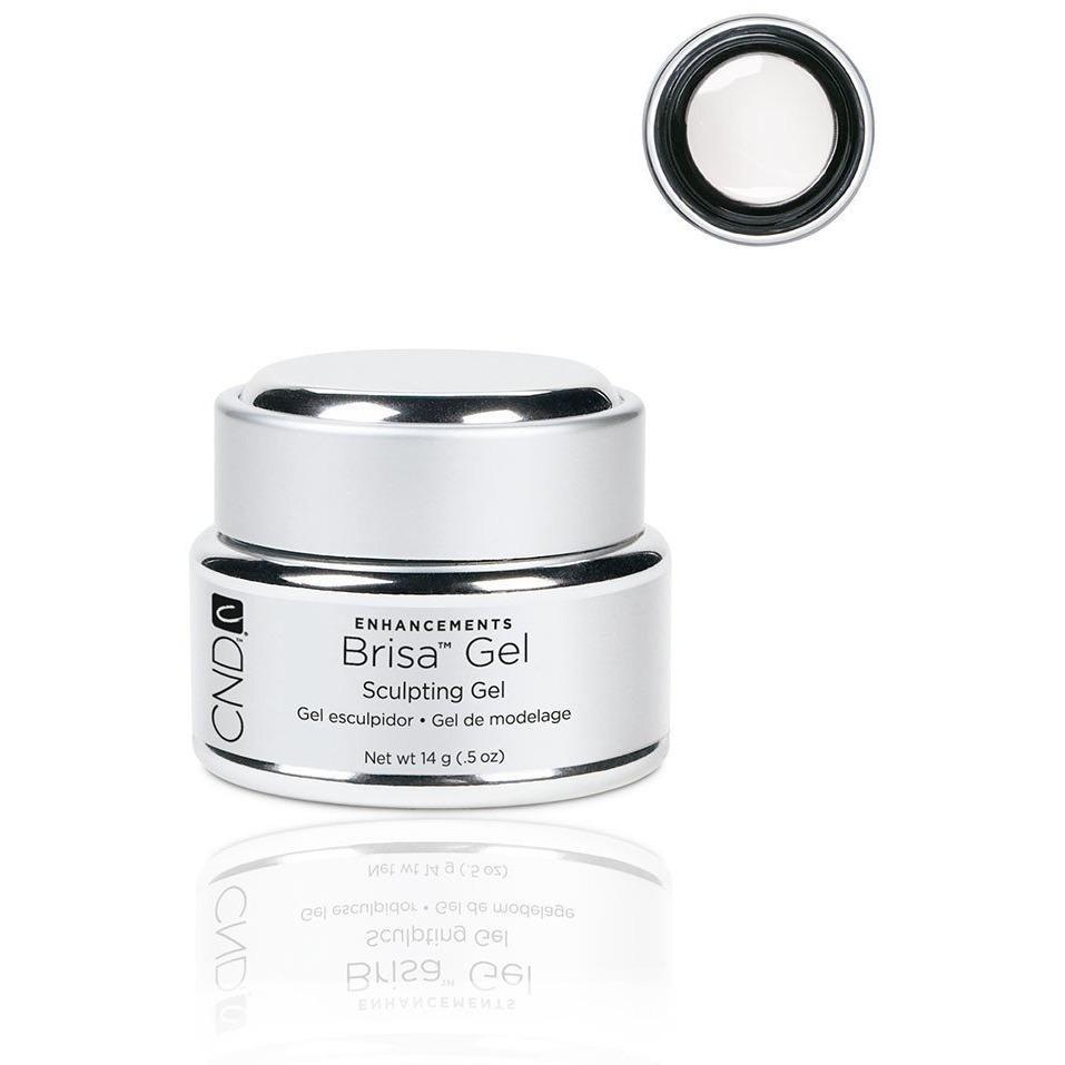 CND Brisa Sculpting Gel - Pure White Opaque Nail Builder (0.5 oz) | Professional UV/LED Gel for Strong Nail Extensions & Sculpting - Salon & Home Manicure Use