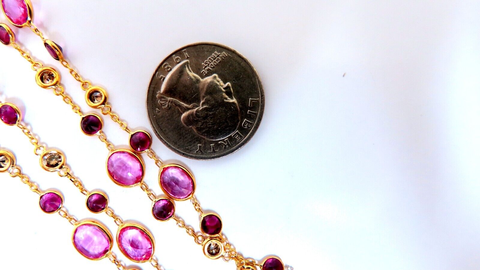 26.45ct Natural Vivid Pink Sapphire & Diamond Pendant Necklace in 14K Gold - Elegant Jewelry for Weddings, Anniversaries & Special Occasions