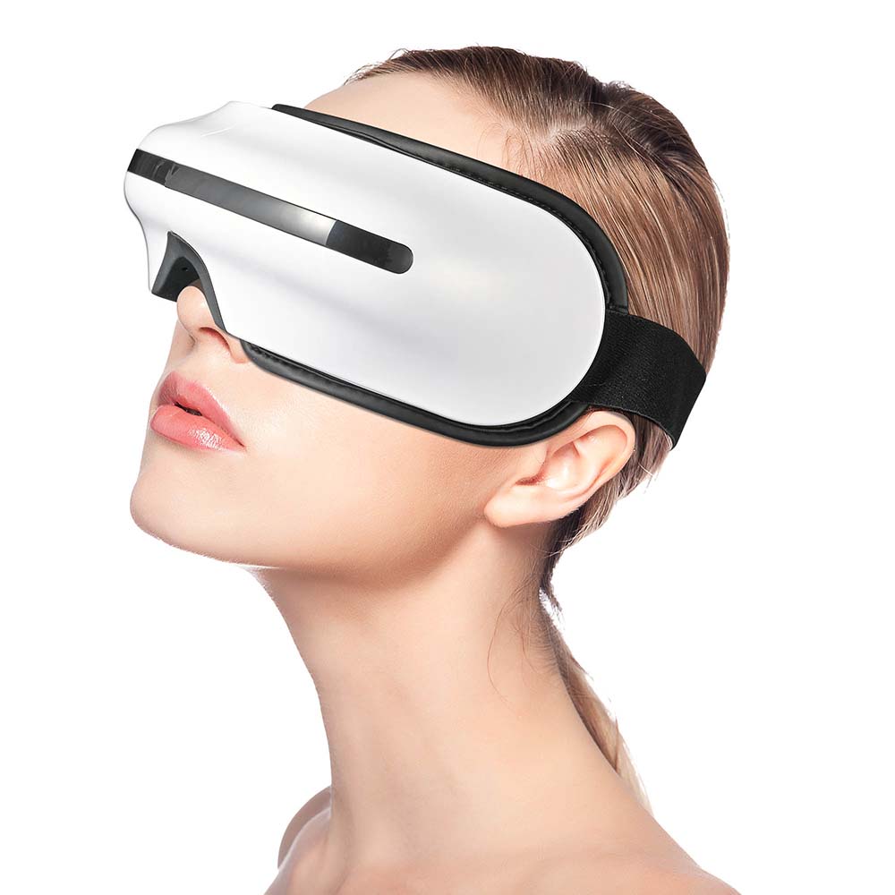 Rechargeable Bluetooth Eye Massager with Heat - TheLAShop | Relieve Eye Strain, Headaches & Stress for Work, Travel & Home Relaxation