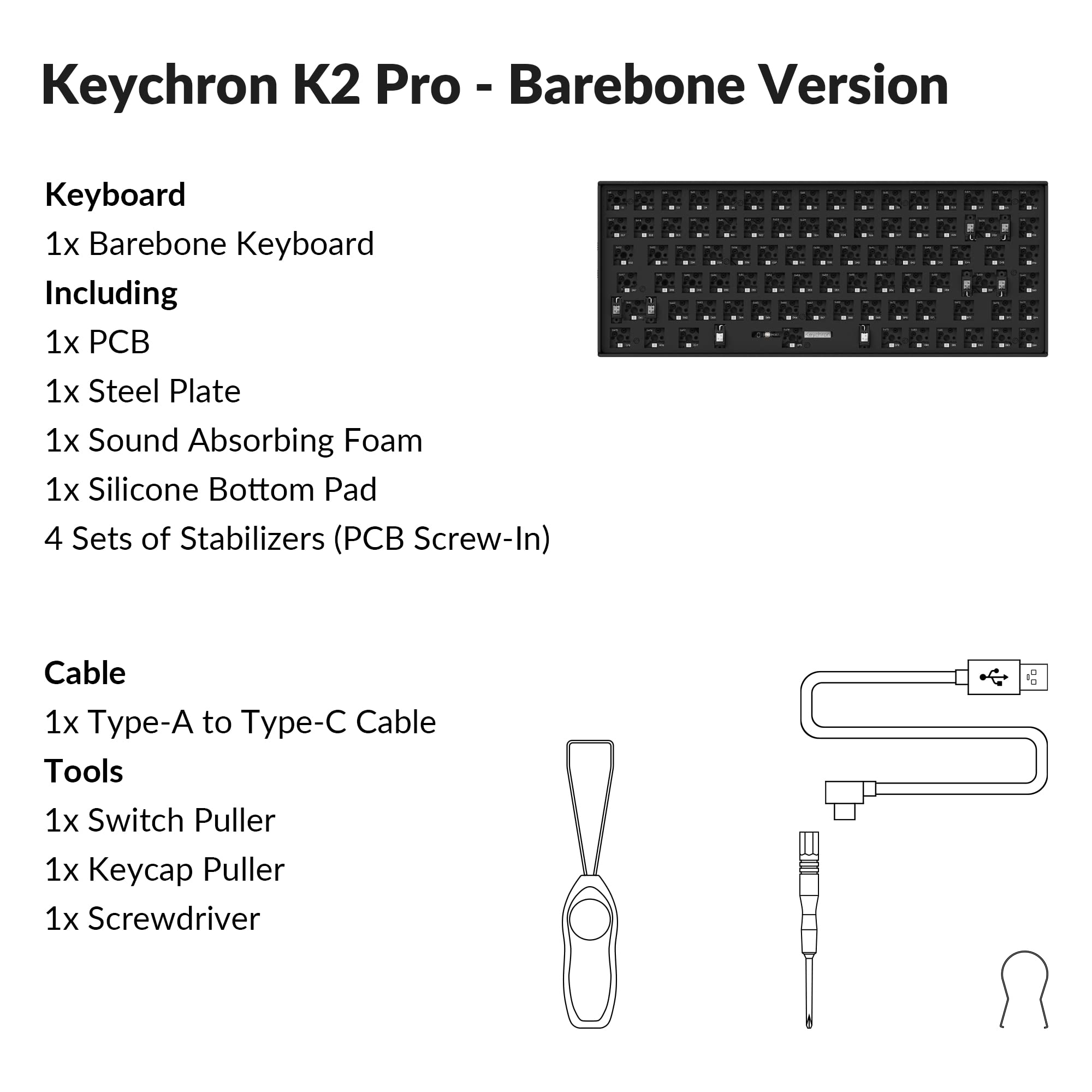 Keychron K2 Pro 75% Wireless Mechanical Keyboard with White Backlight, K Pro Red Switches, Hot-Swappable, Bluetooth/USB-C for Mac/Windows - Perfect for Gaming, Office & Programming (Black)