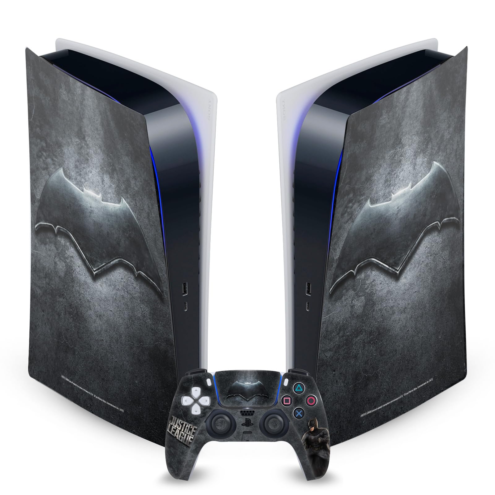 Official Justice League Batman Vinyl Skin for PS5 & DualSense - Gaming & Movie Decor