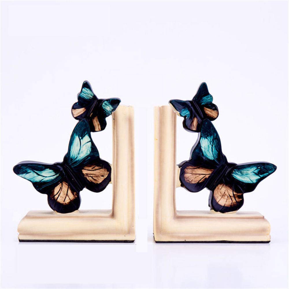 DSZXHN Chinese Classic Butterfly Bookend - Elegant Home & Office Decor, Creative Bookcase Stand for Study, Desktop Figurine, Unique Business Gift Idea | Perfect for Bookshelf Organization, Reading Nook Accent, and Workspace Decoration