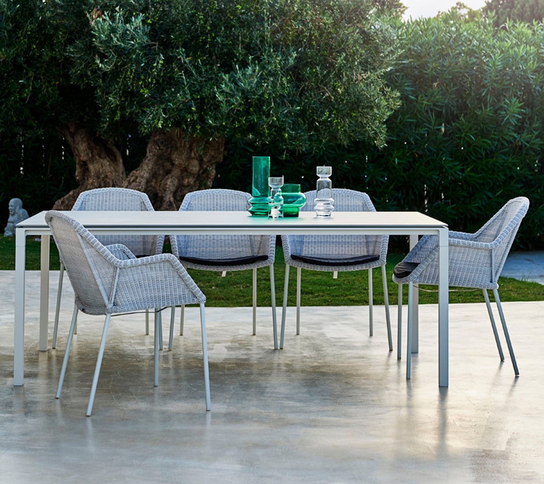 Breeze Stackable Outdoor Dining Armchair Set of 2 - Weather-Resistant Patio Chairs for Backyard, Poolside & Garden Relaxation