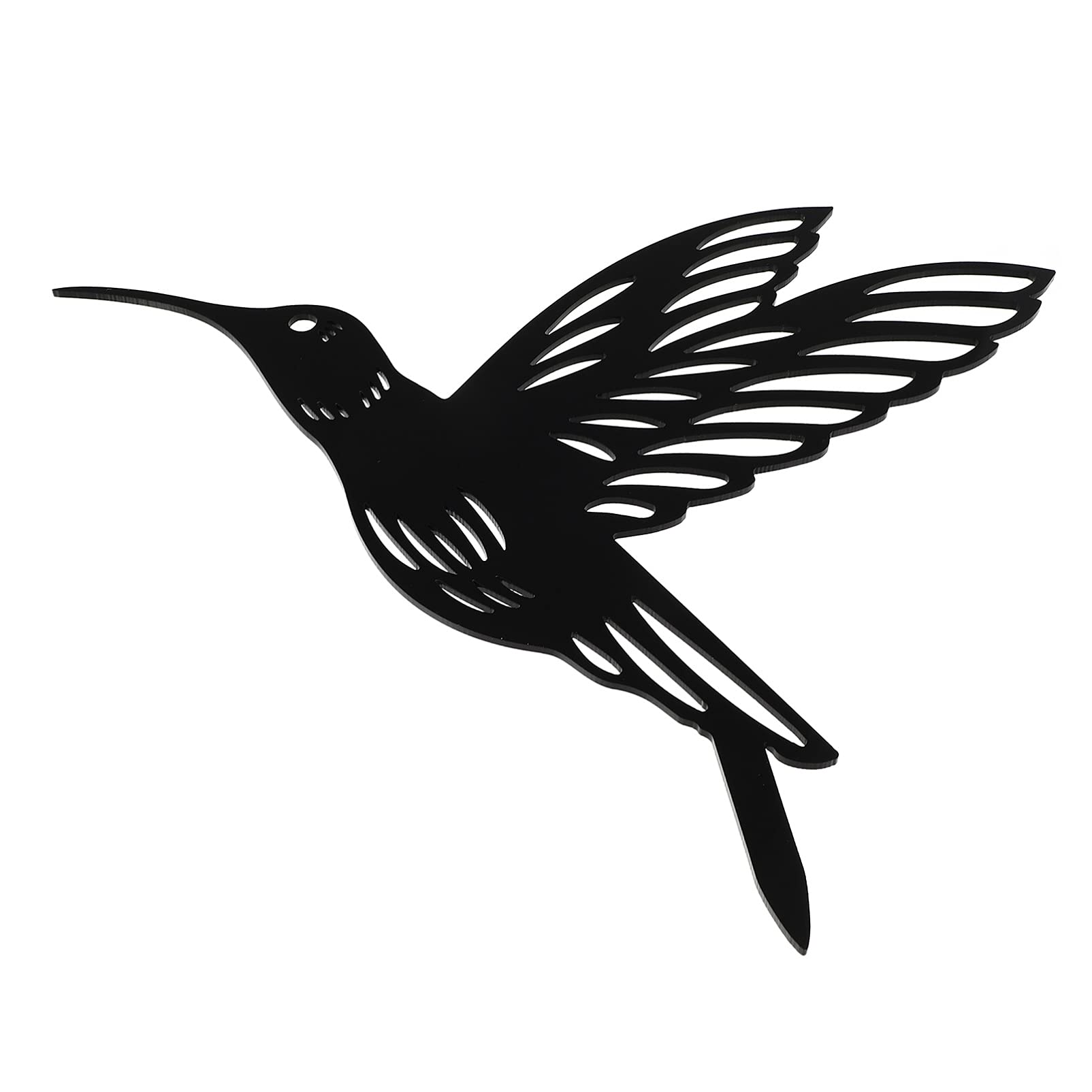 YARDWE Acrylic Hummingbird Silhouette Garden Stake - Metal Animal Plug for Yard & Lawn Decoration | Weather-Resistant Hollow Ornaments for Outdoor Garden, Patio, and Landscape Design