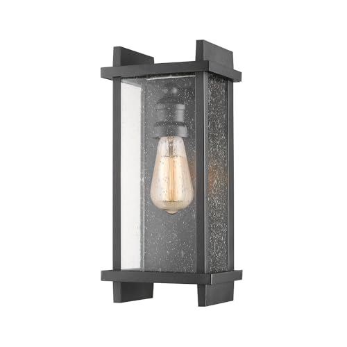Z-Lite 565S-BK Black Outdoor Wall Sconce Light Fixture - Weatherproof Exterior Lighting for Porch, Patio, and Entryway