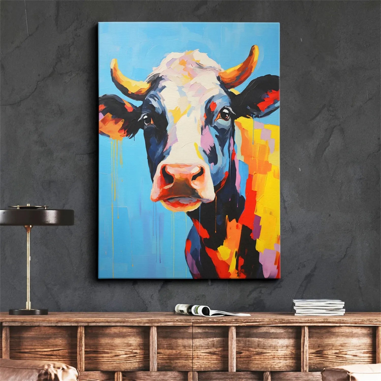 Animal Art Painting #AP086 - Handmade Canvas Wall Decor for Living Room, Bedroom & Office | Wildlife & Nature Inspired Artwork