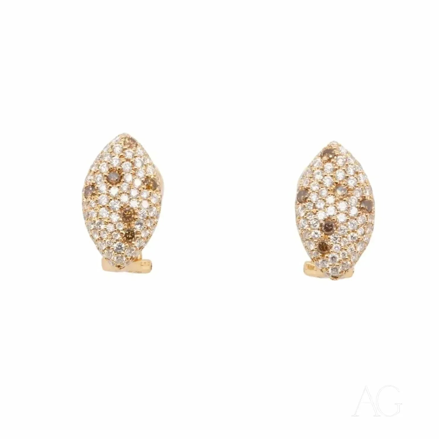 18k Rose Gold Champagne Diamond Stud Earrings for Women - Elegant and Luxurious Jewelry Gift for Weddings, Anniversaries & Special Occasions